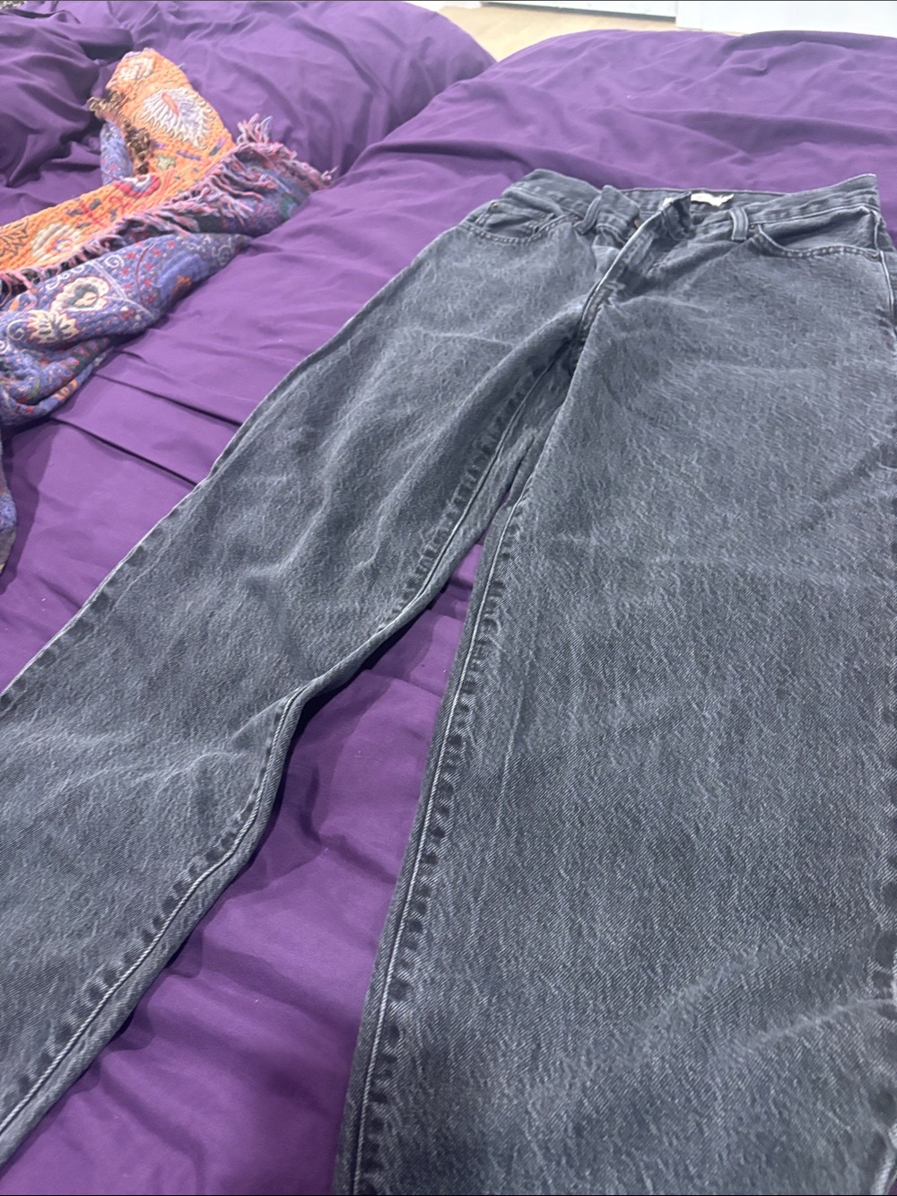 Levi's Women's Black Washed Flare Jeans